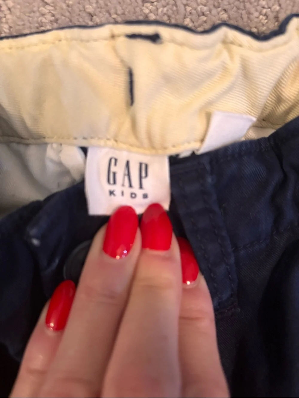 GAP Boys Dark Navy Straight Chino Pants
